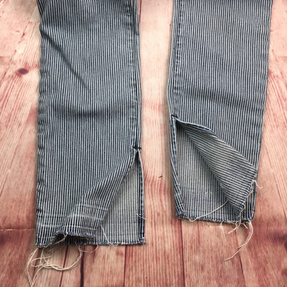 ☮️Show My Your MuMu Blue Striped Skinny Jean 24x26 - Picture 10 of 12